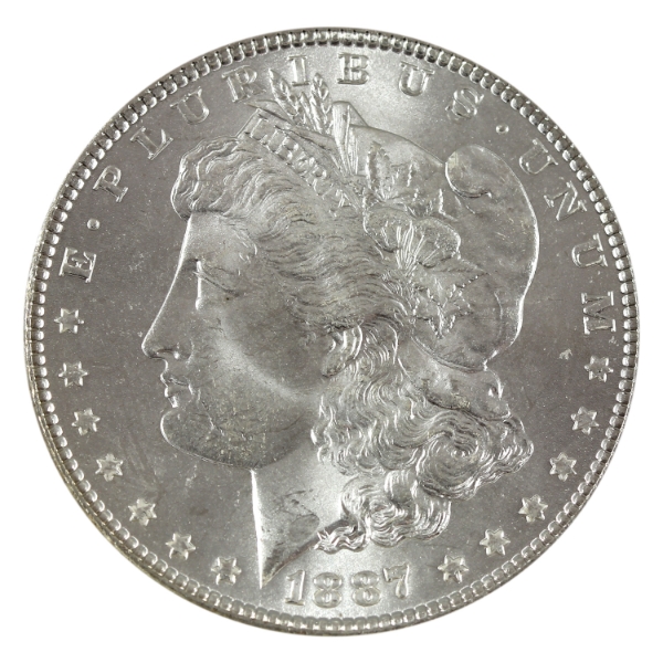 USA Silver 1887 Morgan Dollar Choice GEM BU 