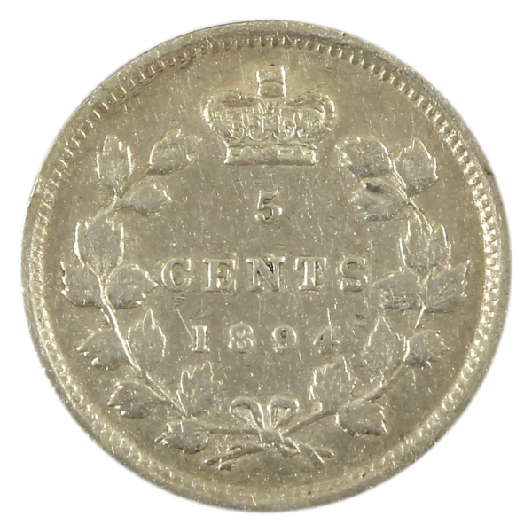 5-cent 1894 VF-EF (Impaired)