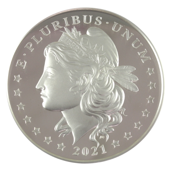 10oz East Caribbean States 2021 $10 Silver Morgan Dollar .999 Fine Silver Round (Tax Exempt)