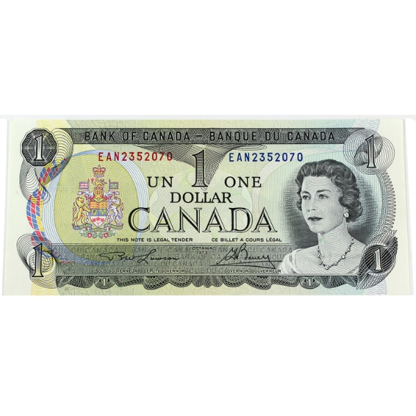 BC-46a-i 1973 $1 Lawson-Bouey Scarce Prefix SN:EAN2352070