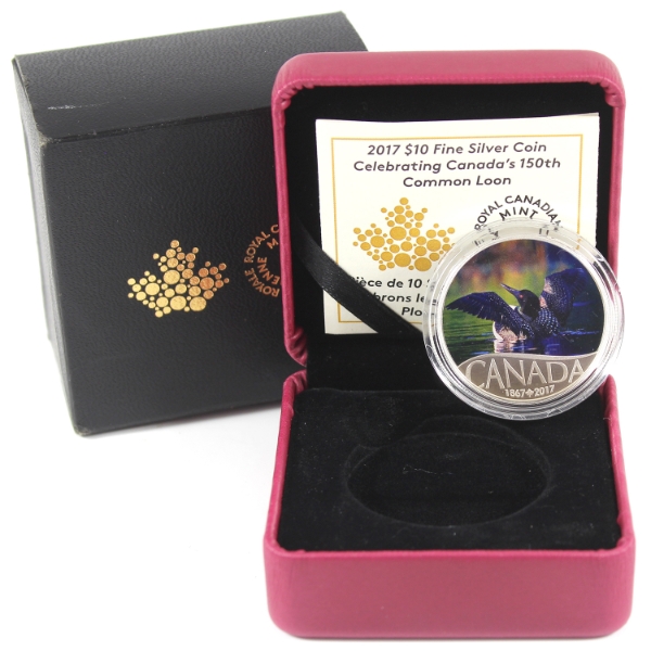 2017 $10 Celebrating Canada's 150th - Common Loon .9999 Fine Silver Coin (Tax Exempt)