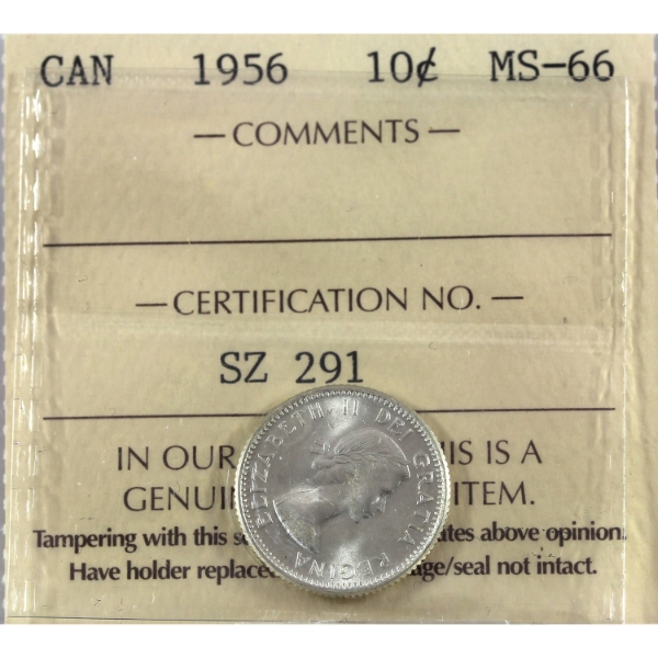 10-cent 1956 ICCS MS66