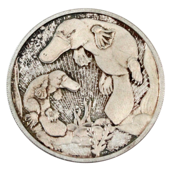 2oz Australia 2021 $2 Mother & Baby Platypus Piedfort .9999 Fine Silver Coin (Tax Exempt)