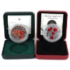 Image 1 : 2001 & 2004 $5 Coloured Silver Maple Leaf 1oz Fine Silver. 2pcs. (Tax Exempt)