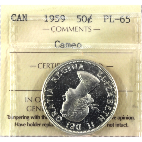 50-cent 1959 ICCS PL65 Cameo