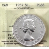 Image 1 : Silver $1 1957 ICCS PL66