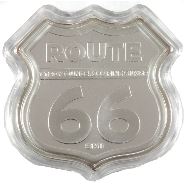 1oz Icons of Route 66 - Missouri Gateway Arch .999 Fine Silver Shield (Tax Exempt)