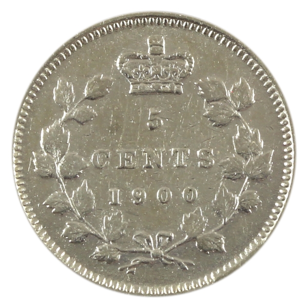 5-cent 1900 Round 0's EF 