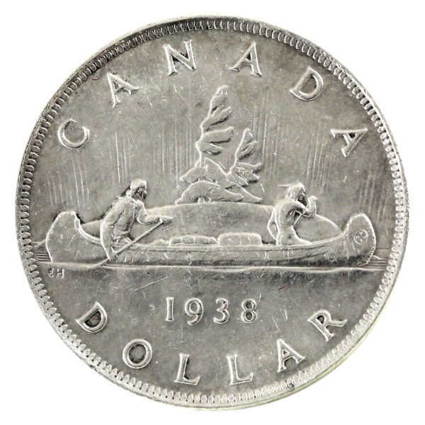 Silver $1 1938 EF-AU (Cleaned)