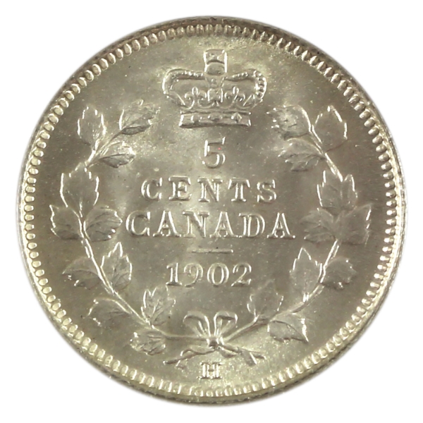 5-cent 1902H Large H GEM BU