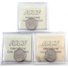 Image 2 : 25-cent 2021, 2022 & 2023 4 Pearls ICCS MS66. 3pcs. 