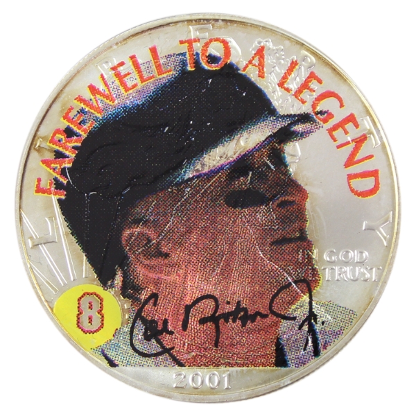 1oz USA 2001 $1 Coloured Silver Eagle Farewell to a Legend -Cal Ripken Jr .999 Fine Silver Coin 