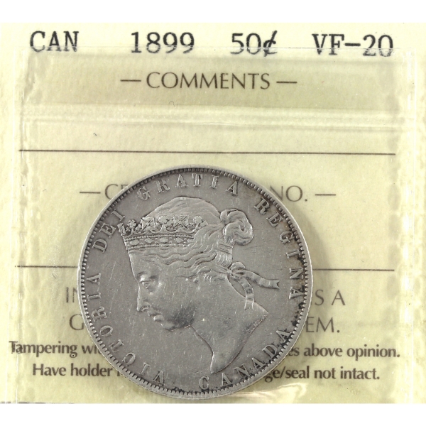 50-cent 1899 ICCS VF20