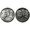 Image 2 : 1969 Apollo 11 The First Men on the Moon Commemorative Pure Silver Medals (Tax Exempt)