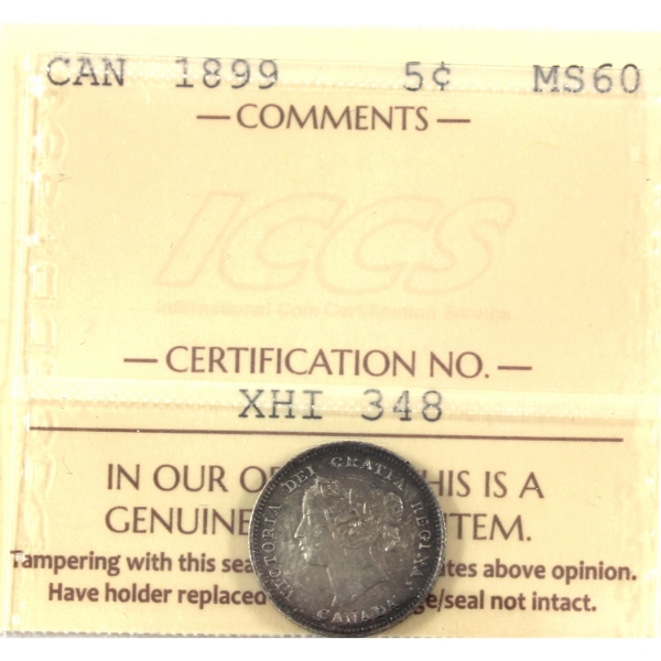 5-cent 1899 ICCS MS60