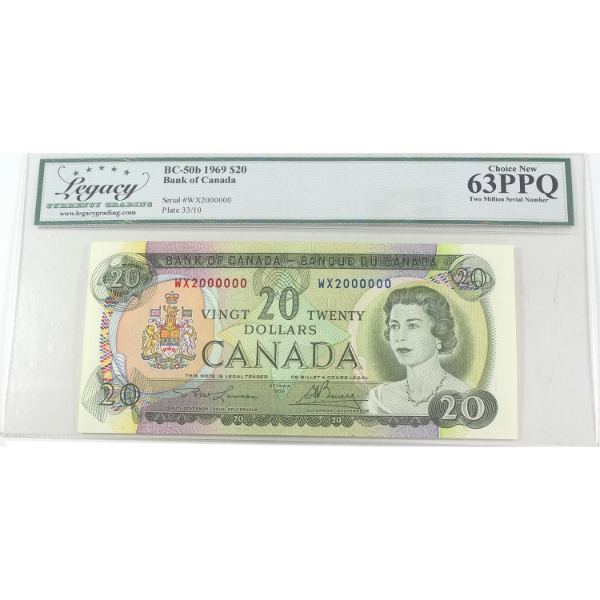 BC-50b 1969 $20 Million SN: WX2000000 Legacy CUNC63 PPQ Lawson-Bouey