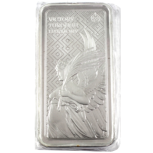 10oz St. Helena 2023 10 Pounds Victory Through Harmony .999 Fine Silver Bar (Tax Exempt)