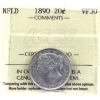 Image 1 : Newfoundland 20-cent 1890 ICCS VF30