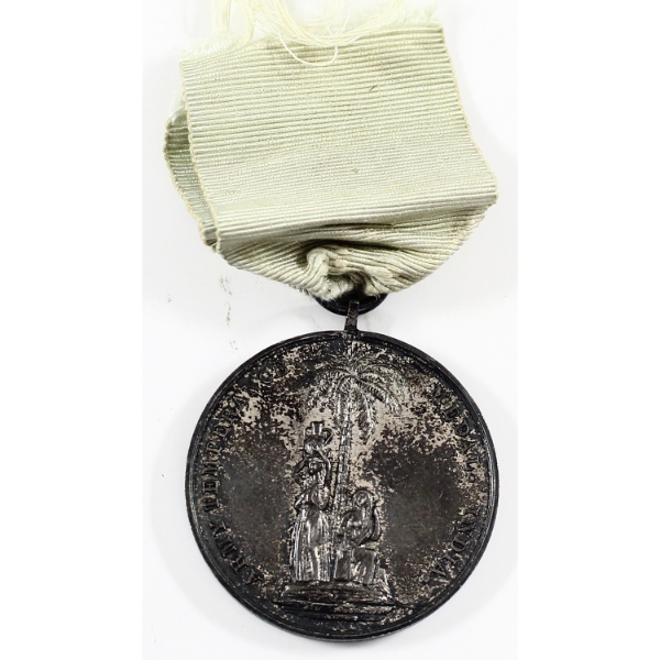 India 1897 Army Temperance Medal India 0.729oz-Silver 34mm