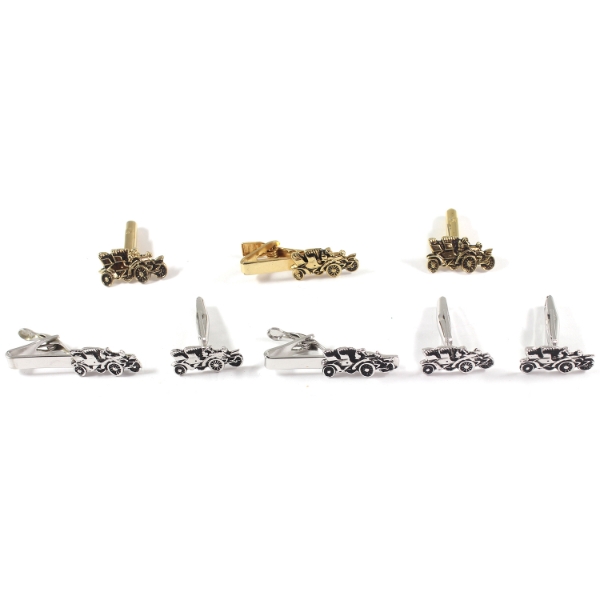 Group Lot of 8x Transportation Themed Gold & Silver Plated Cufflinks. 8pcs.