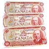 Image 1 : BC-51a-i & BC-51b 1975 $50 Lawson-Bouey & Crow-Bouey. 3pcs.