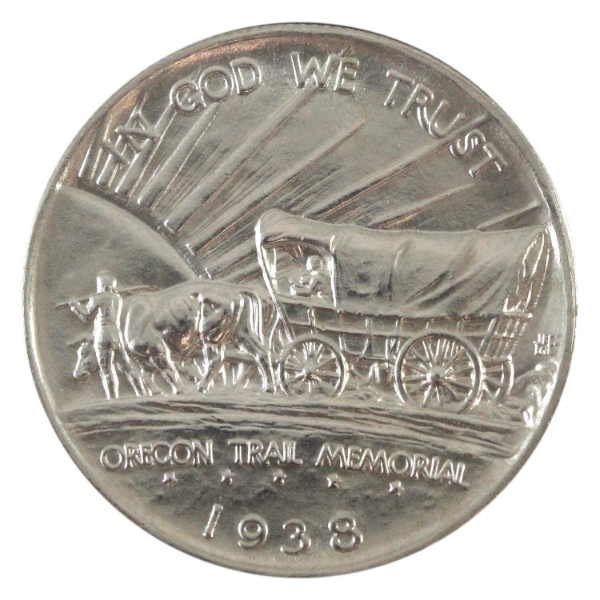 USA Silver 1938 Oregon Trail Half Dollar Choice Brilliant UNC