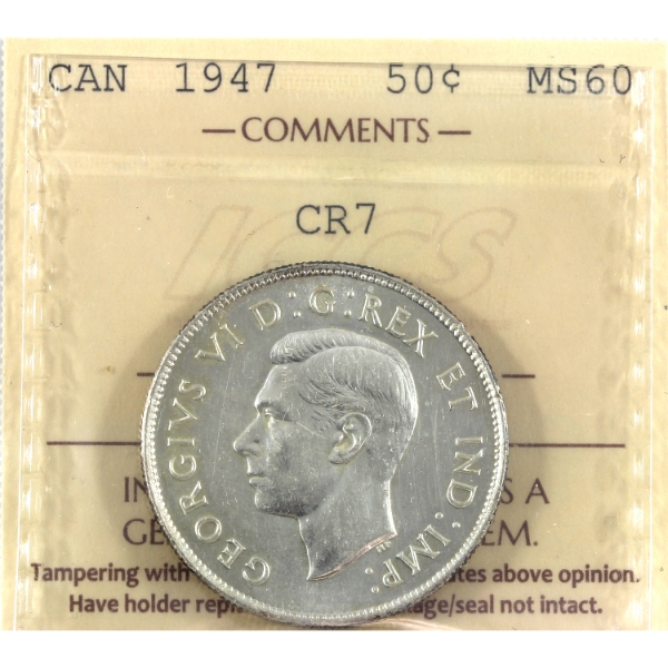 50-cent 1947 Curved 7 ICCS MS60