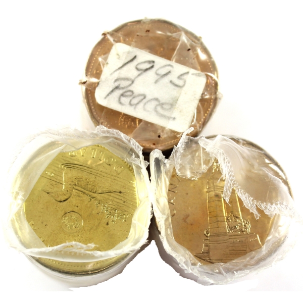 1994-2016 Loon $1 Wrapped Rolls of 25pcs. 3 Rolls.