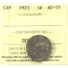 Image 1 : 5-cent 1923 ICCS AU55