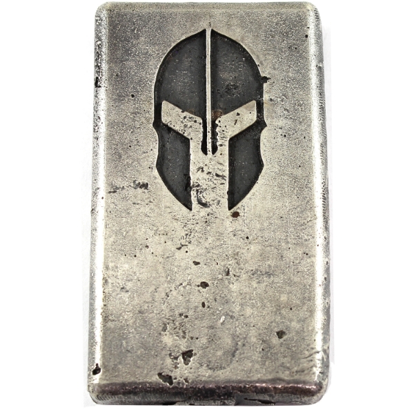 9.8oz Spartan Gold Investment Bar .999+ Fine Silver Bar. (Tax Exempt)