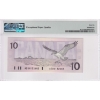 Image 2 : BC-57a 1989 $10 PMG Gem UNC66 EPQ Thiessen-Crow Printer BABN SN: AEU4132443