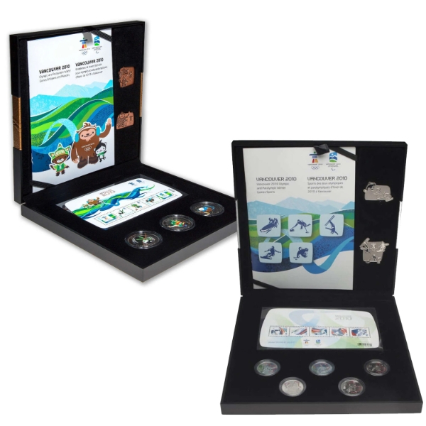 2010 Vancouver Olympics Silver & Bronze Collector's Sets issued by the RCM