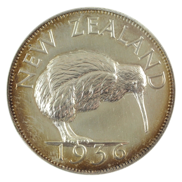 New Zealand Silver 1936 Edward VIII Fantasy Crown BU