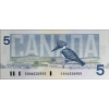 Image 4 : BC-56a-i 1986 $5 EOH prefix BCS UNC60 Original Crow-Bouey, Blue Back Position Number SN: EOH6324953
