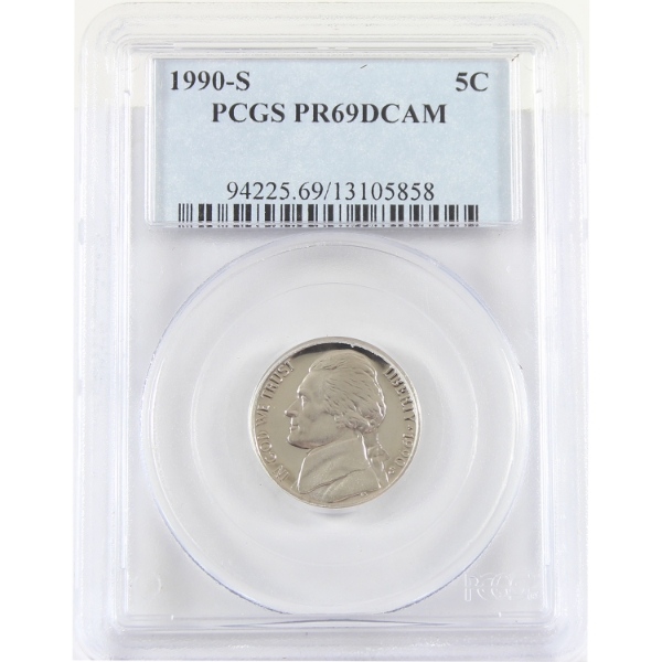 USA 1990S Jefferson Nickel PCGS PR69 DCAM