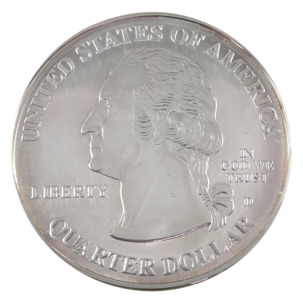 USA Silver 2000 25-cent 50 State Quarters Commemorative Giant Quarter Fine Silver Coin (Tax Exempt)