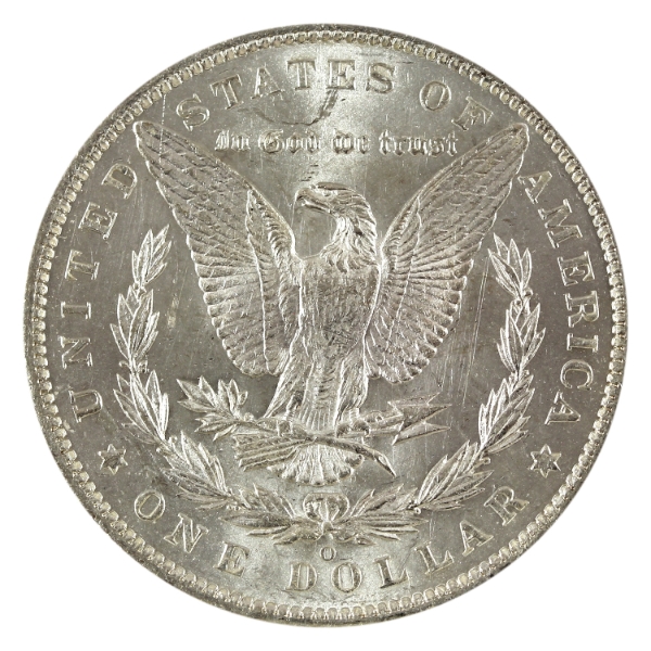 USA Silver 1885-O Morgan Dollar Choice BU (Scratched)