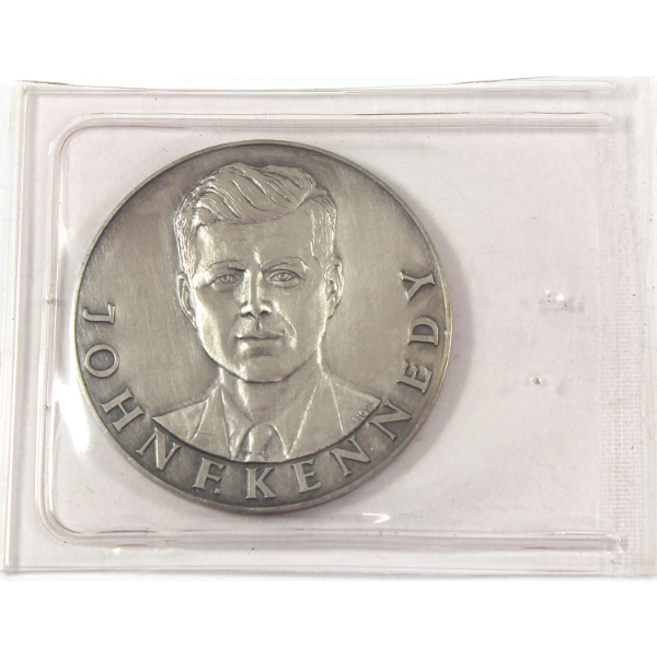 Germany 1963 JFK Welcome in Germany Medallion 27g-.999 Fine Silver, 40mm (Tax Exempt)