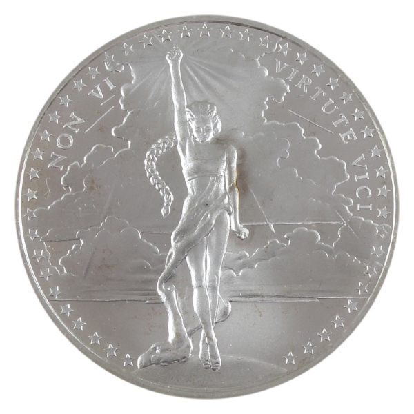 2oz Silver Shield 2018 Non Vi Virtute Vici .999 Fine Silver Round (Tax Exempt)