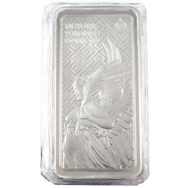 10oz St. Helena 2022 £10 Victory Through Harmony .999 Fine Silver Bar (Tax Exempt)