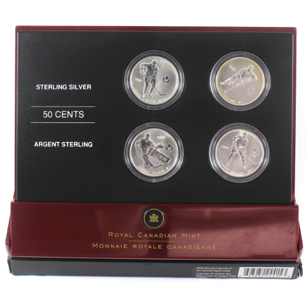 2005 50-cent Toronto Maple Leafs Hockey Legends 4-Coin Sterling Silver Set