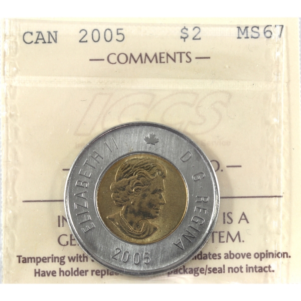 $2 2005 ICCS MS67