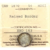 Image 1 : 5-cent 1870 Raised Border ICCS MS63