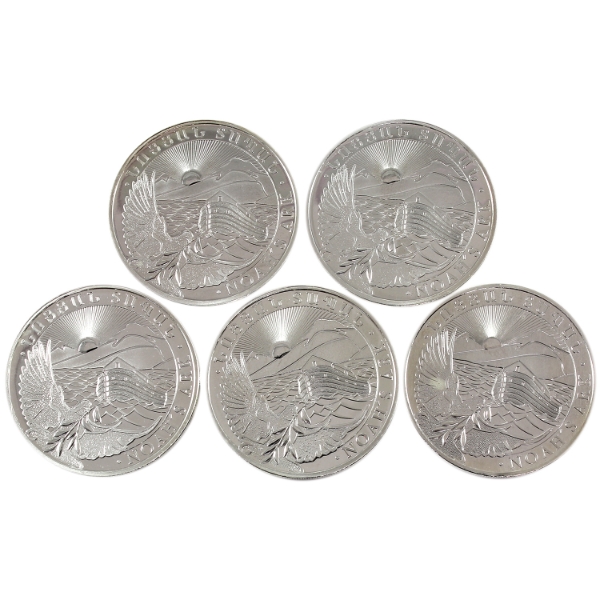 5x 1oz Armenia 2014 & 2015 500 Drams Noah's Ark .999 Fine Silver. 5pcs. (Tax Exempt)