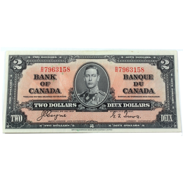 BC-22c 1937 $2 VF-EF Coyne-Towers SN: B/R7963158