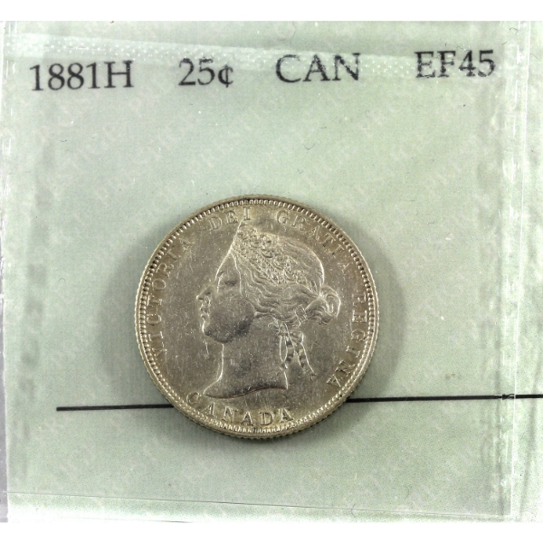 25-cent 1881H Prestige Certified EF45