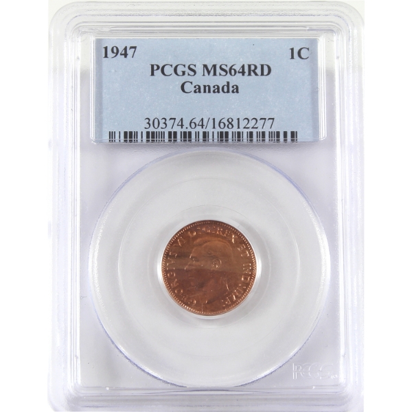 1-cent 1947 PCGS MS64 Red