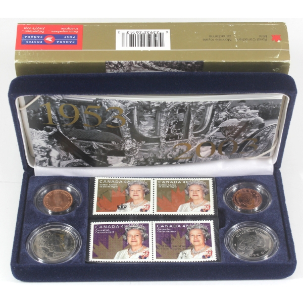 1953-2003 Queen Elizabeth II Coronation Coin & Stamp Set