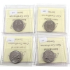Image 2 : 25-cent 1970, 1971, 1977 & 1979 ICCS MS65. 4pcs.