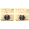 5-cent 1971 & 1972 ICCS SP64 UHC. 2pcs.